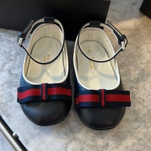 Gucci baby girls leather ballet flats
